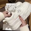 Zhao Ruth's Same Muffin Platform White Shoes for Women's 2025 Spring New Versatile Height-increasing Sports Board Shoes Casual Shoes