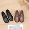 Mode Damen Echte Lederschuhe Frühling Damen Lässige Keilschuhe Schwarz Mama Las Bequem Klassisch Freizeit Loafer Schuh Ballerina Shdieoes