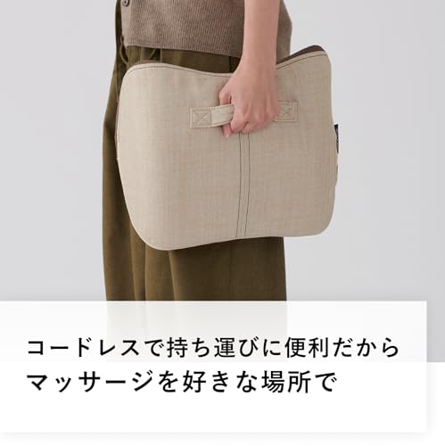 ATEX AX-HC131dg Cordless Massager for Waist, Shoulders, Back, and Neck, Dark Gray, with Heater, Strong Massage, Made in Japan, Includes Japanese Instr