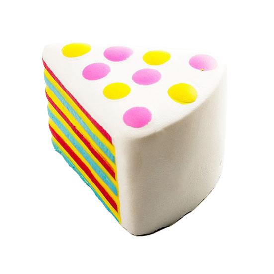 

Simulated Cake Squeeze Toy Soft Slow Rising Toy Rainbow Layer Cake Slice Stress Relief Sensory Toy for Adults Kids белый