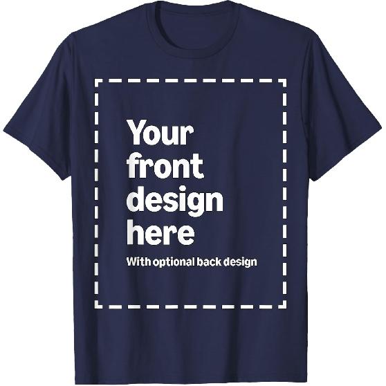 Custom Front & Back Print T-Shirt with Your Image for Men, Women and Kids by Modify by Amazon Merch On Demand
