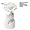 Matte Sunflower Tabletop Figurine 3D Printed Ornament, Nordic Style White Flower Desk Decor, Floral Statue Aesthetic Table Shelf Decoration,
