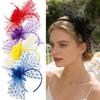 Elegant Vintage Fascinator Hat Exquisite Feather Hairpiece Fashion Masquerade Hair Band Dance Show