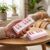Nyhet Piano Stress Clicker Nyckelring 3D-printad Pianotangent Fidget Figur Barnpresent