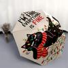 1pc Christmas Cat Joke Umbrella with Plastic Handle, Suitable for All Seasons Outdoor PT410
