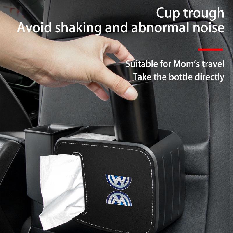 BRW1 VW GTI GOLF Car Interior High-quality Car Tissue Box Leather Storage Box For Volkswagen VW Tiguan Jetta Polo Golf Passat T-ROC T xg2