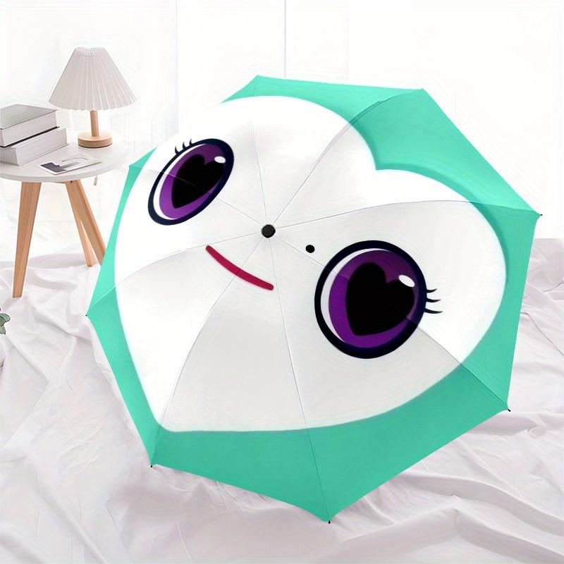 1pc Heart Character Icon Umbrella with Plastic Handle,Suitable for All Seasons Home Travel Outdoor UmbrellaM949