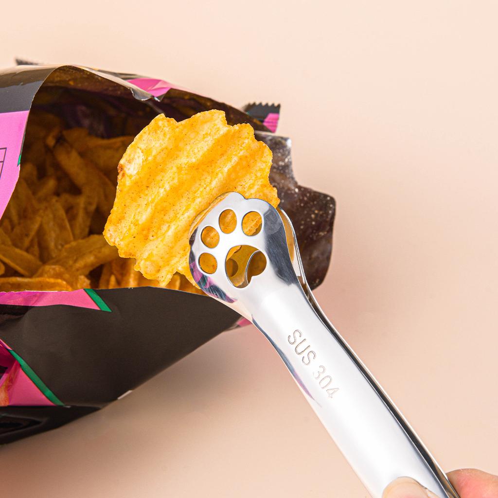 Multipurpose Ice Tongs 304 Stainless Steel Ice Cube Clip Thickened Non-slip Square Sugar Clamp Kitchen Bar Utensils