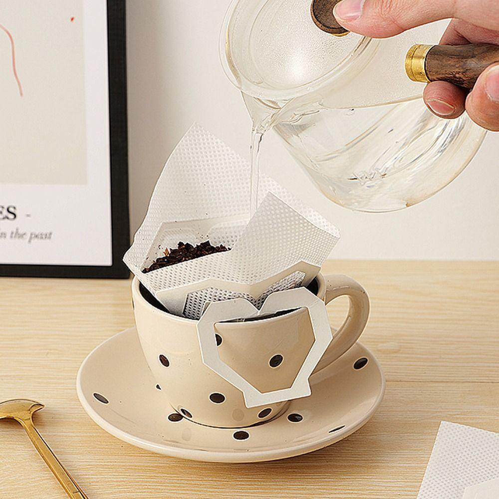 30Pcs V-Shaped Coffee Filter Eco-Friendly with Hanging Ears Coffee Powder Filter Bag Disposable Coffee Filter Bag