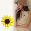 Korean Korean Temperament Yellow Sunflower Brooch Temperament Simple Pin Brooch For Men And Women