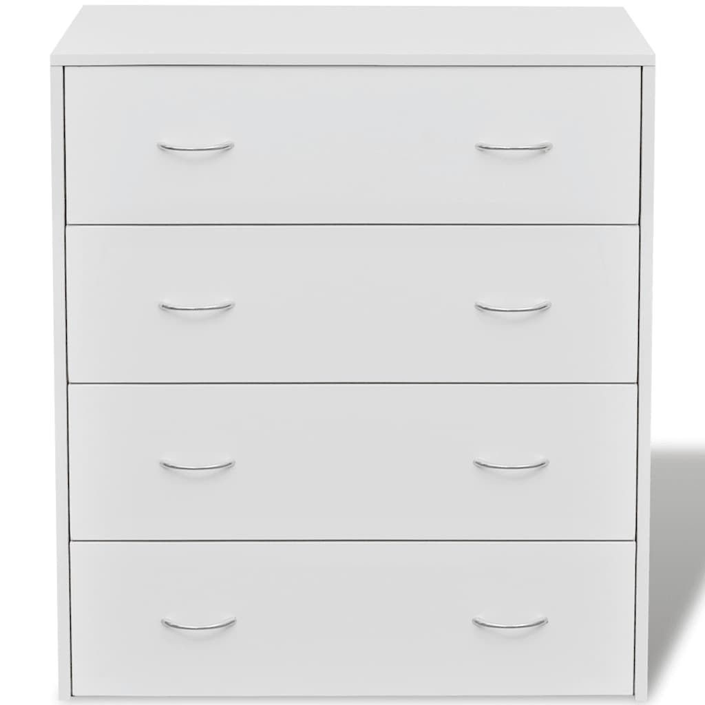 Comodino a 4 cassetti 60*30,5*71 cm Bianco