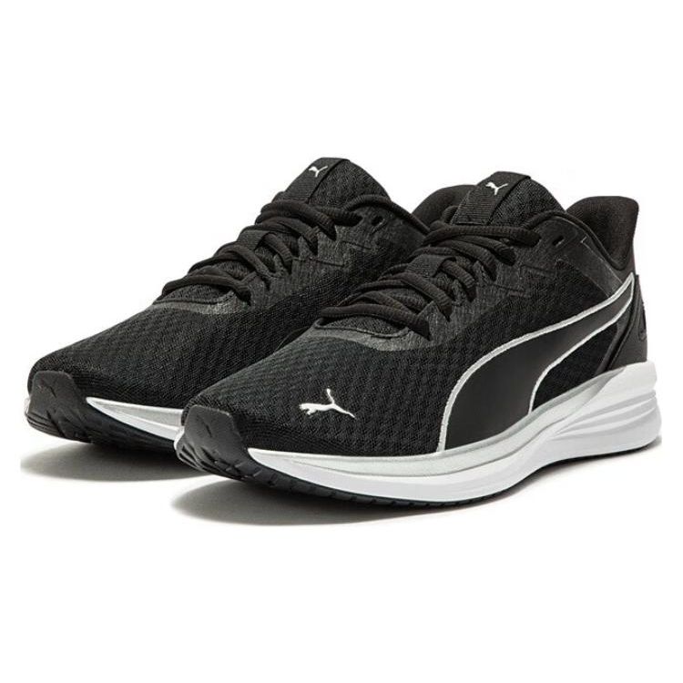 Puma Transport Comfortable Versatile Non-Slip Low-Top Casual Running Shoes Unisex sneakers Black White 378016-01