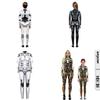 Stretchy Robot Armor Print Halloween Cosplay Jumpsuit Bodysuit Costume