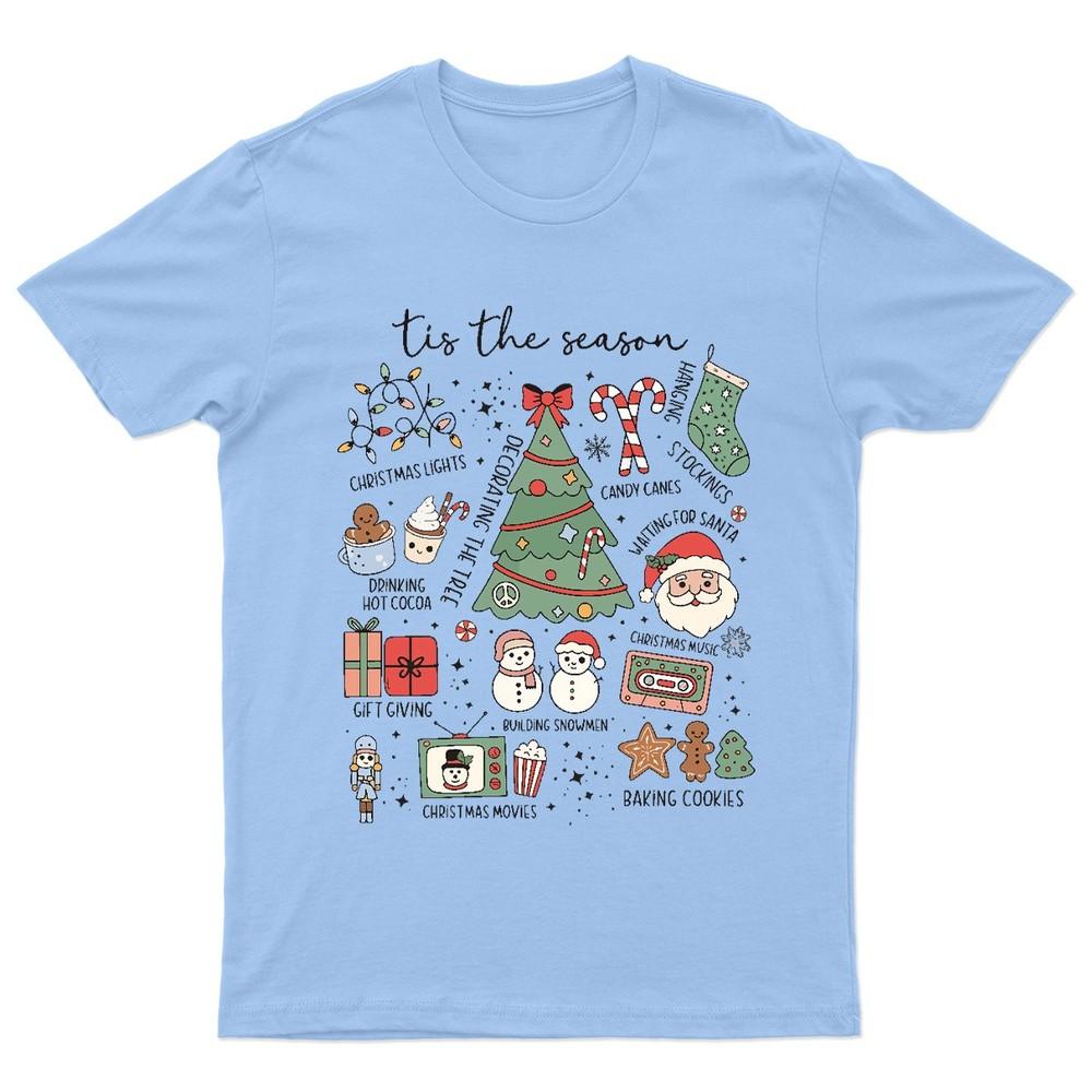 Tis The Season Christmas TShirt Unisex Gift Retro Seasonal Funny Xmas Santa g S