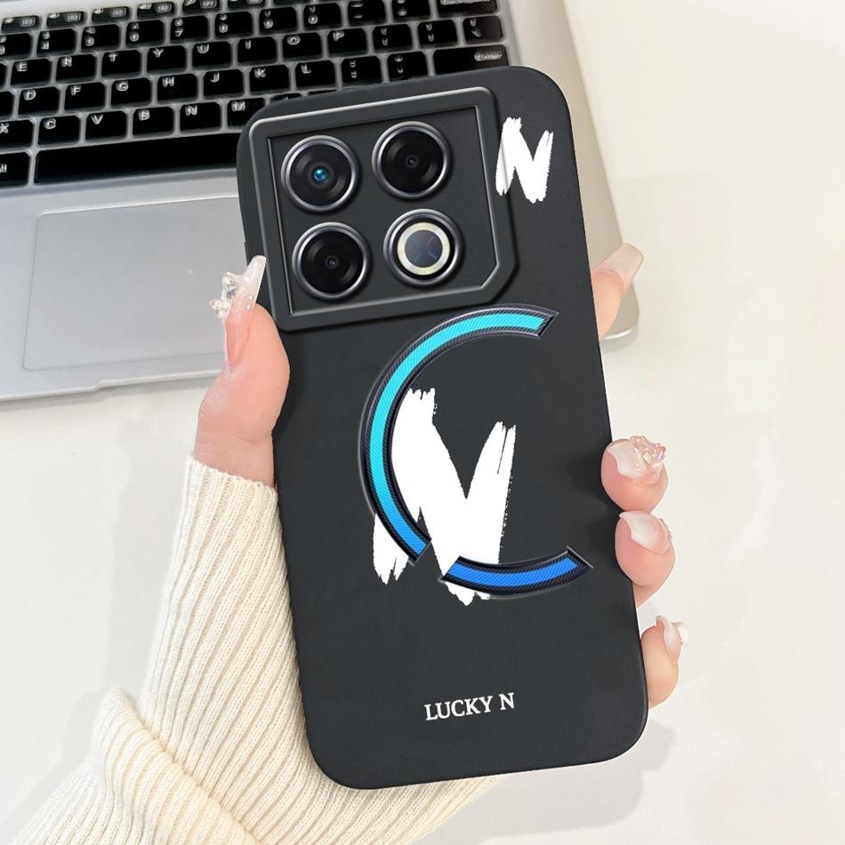 For Infinix GT 20 Pro X6871 Lucky Initial Letter Phone Case For Infinix GT20 Pro 5G Soft Silicone Shockproof Cases