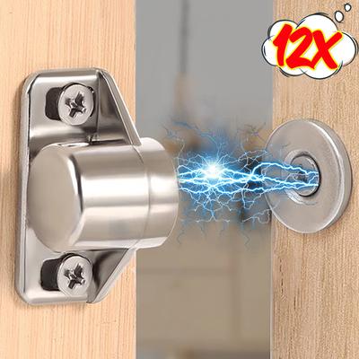12-1Sets Magnet Cabinet Door Catch Powerful Alloy Cupboard Wardrobe Drawer Magnetic Latches Closer Door Stops Furniture Hardware