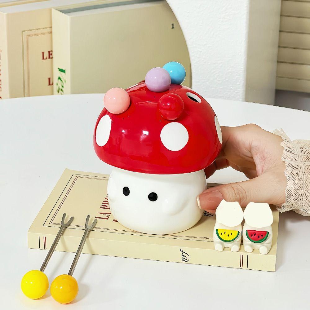 Anti-scald Mushroom Fruit Fork Creative Mushroom Fruit Fork Set  Party Supplies