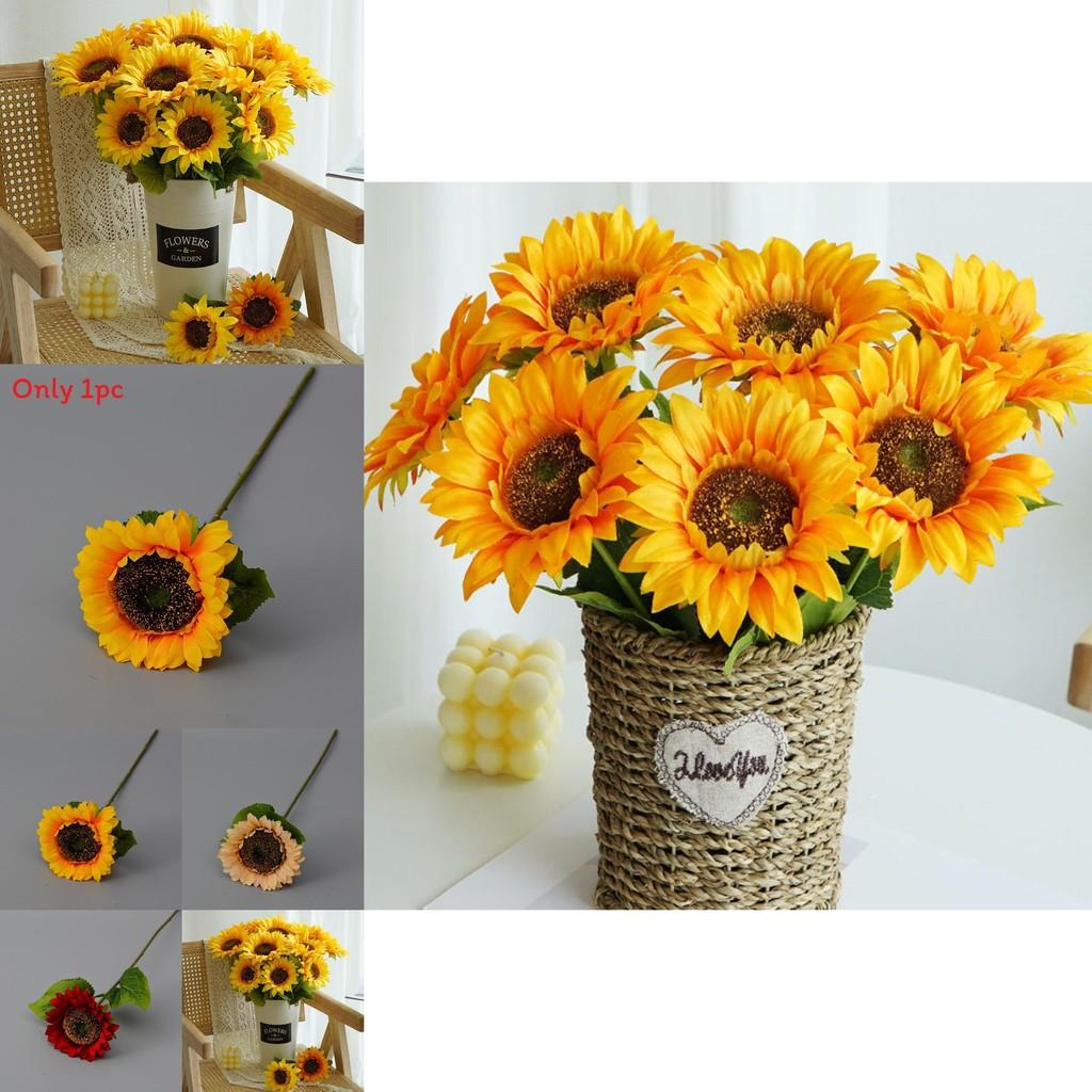 Sunflower Silk Floral Decor For Wedding Photography Home Office Styling