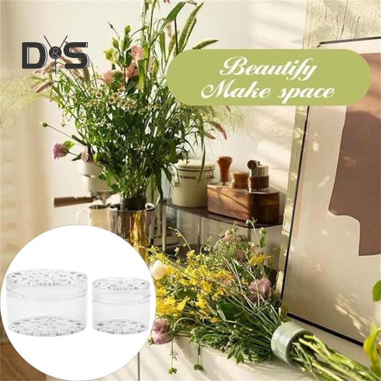 2Pcs Spiral Ikebana Stem Holder DIY Bouquet Twister Vase Flower Arranger Grid Multi-holes Plant Fixation Stand Floral Arrangement Tool