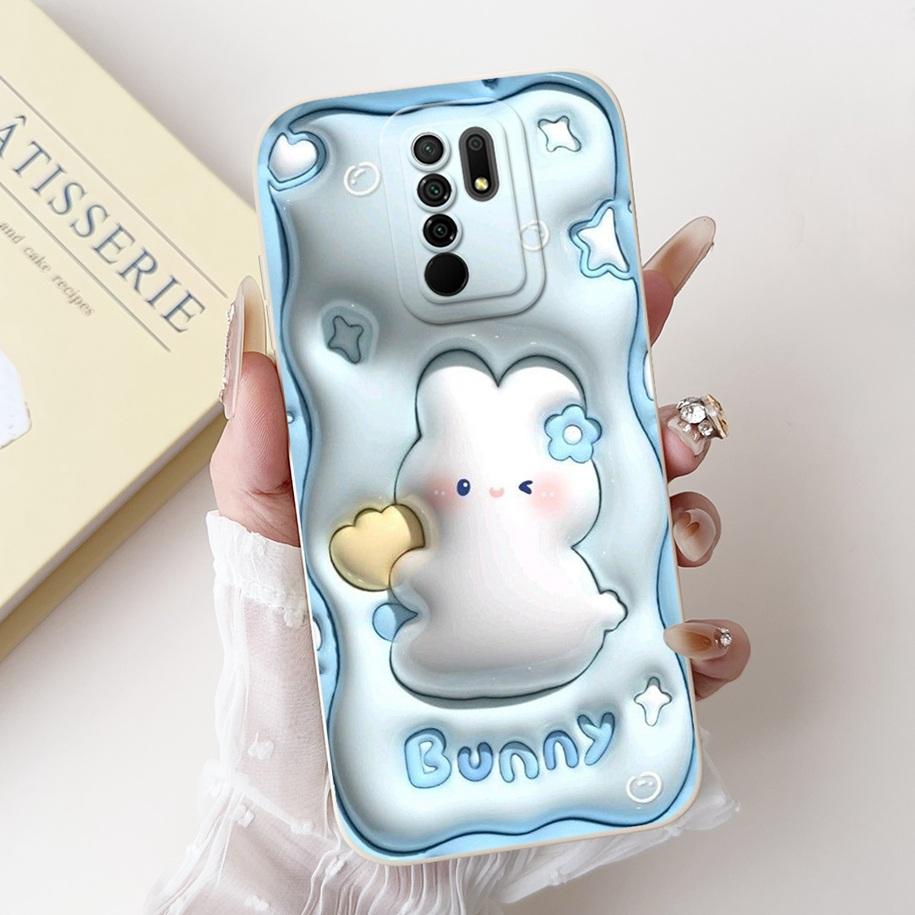For Xiaomi Redmi 9 Case Lovely Panda Rabbit Cartoon Soft Liquid Silicone Shockproof Cover For Xiaomi Redmi 9 Prime Redmi9 Fundas