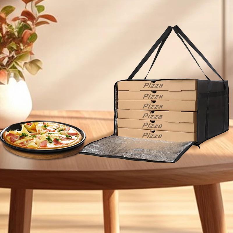Sac de Livraison de Pizza Alimentaire Imperméable Réutilisable Chaud Froid Isolé Sac de Transport de Rangement pour Pizza et Aliments Épicerie Pique-nique Sac Alimentaire Portable