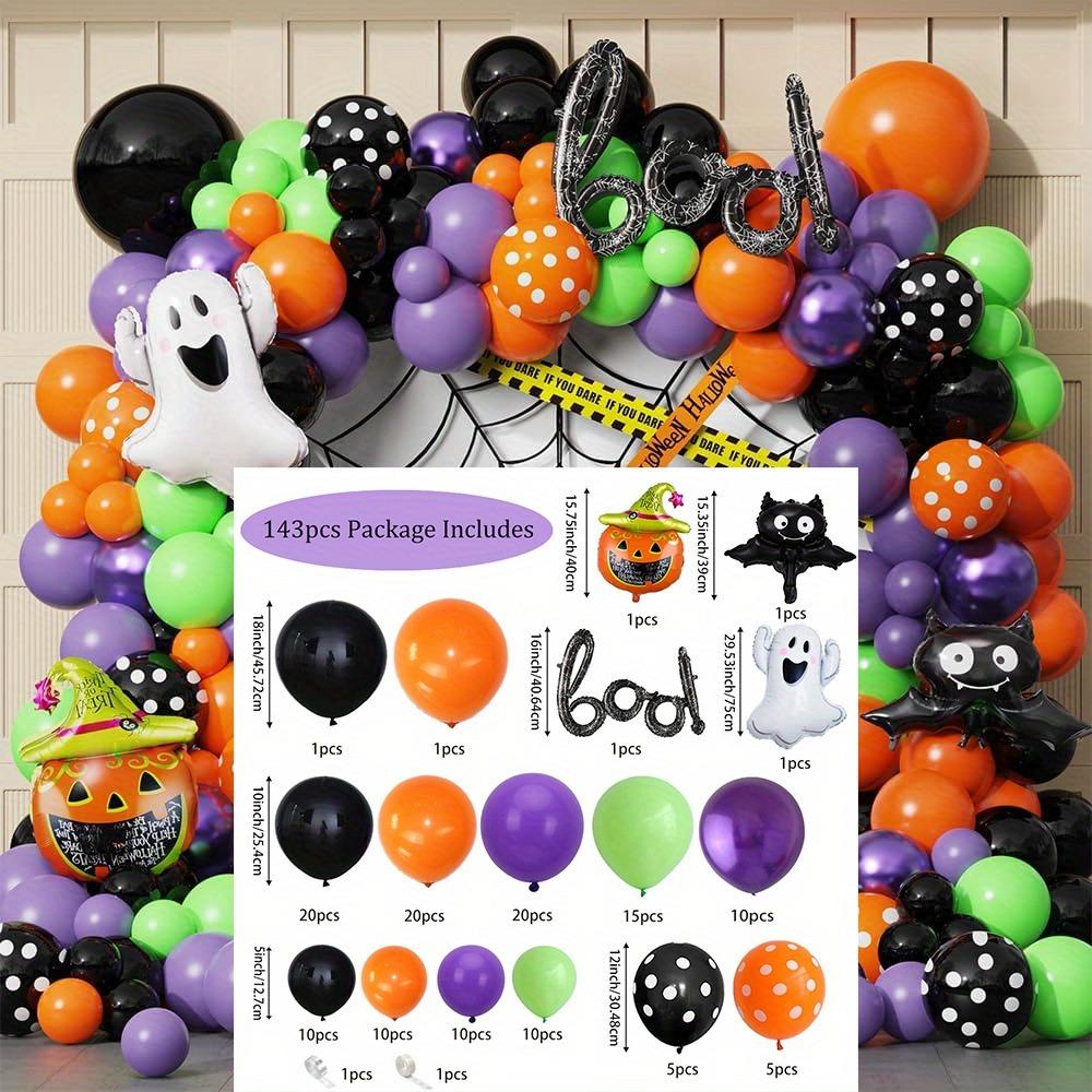 

143PCS Halloween Balloon Arch Kit Ideal for Halloween Decorations, Birthdays, Anniversaries, Bar Mitzies, and Dances Other