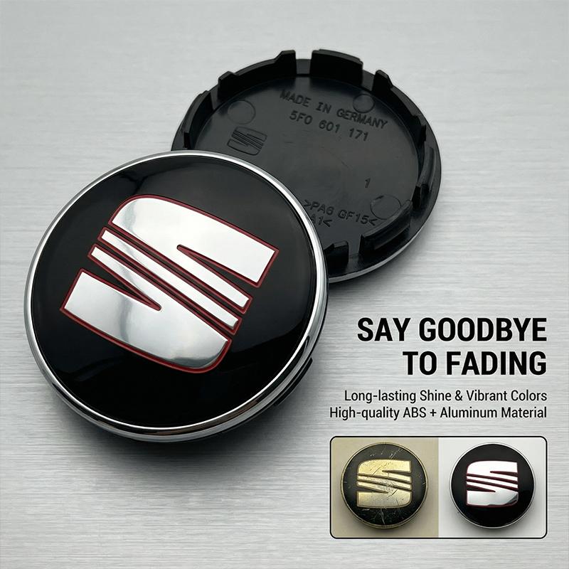 56MM 4 Stück/Set Radkappen Mittelkappen für SEAT Leon MK1 MK2 MK3 5F Ibiza 6L 6J Altea Arona Tarraco Cupra Cordoba