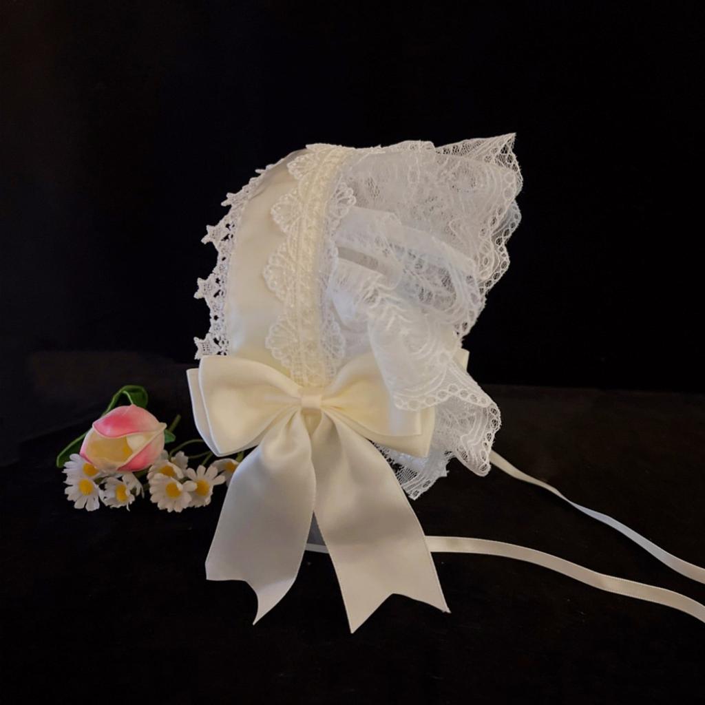 Lolita Headband Adjustable Hair Band Ruffled Lace and Bowknot Headpiece Jewelry for Cosplay and Punk Style Enthusiasts