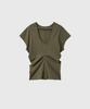 GENERALIDEA Back Point Draped T-Shirt [Khaki] / Gf2Lts524