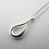 [Used] TIFFANY/Tiffany 925 Open Teardrop Pendant/Necklace/j88-4