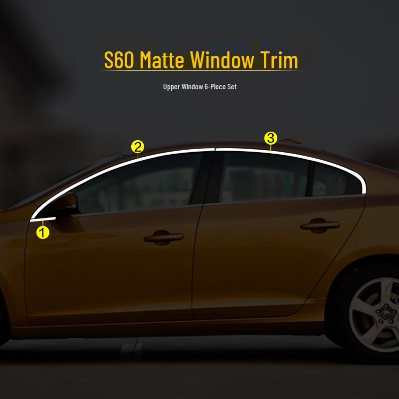 Volvo S60L/XC60/V40 Stainless Steel Window Trim & Decorative Strip