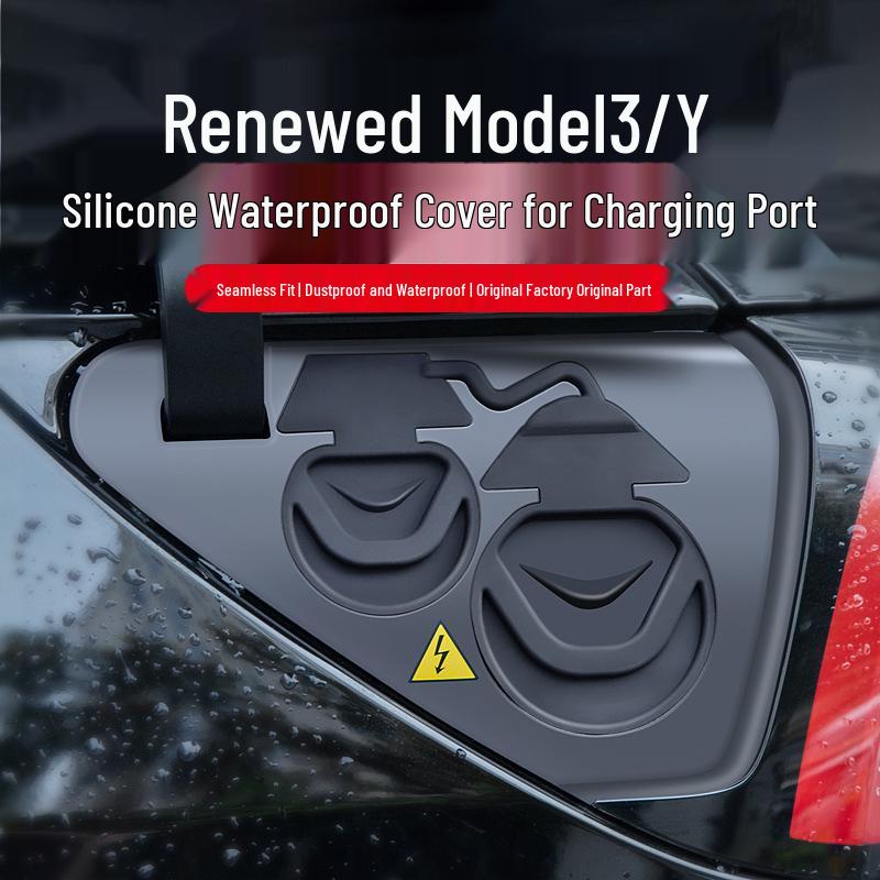 Silicone Dust & Waterproof Cover for Tesla Model Y/3 Charging Port
