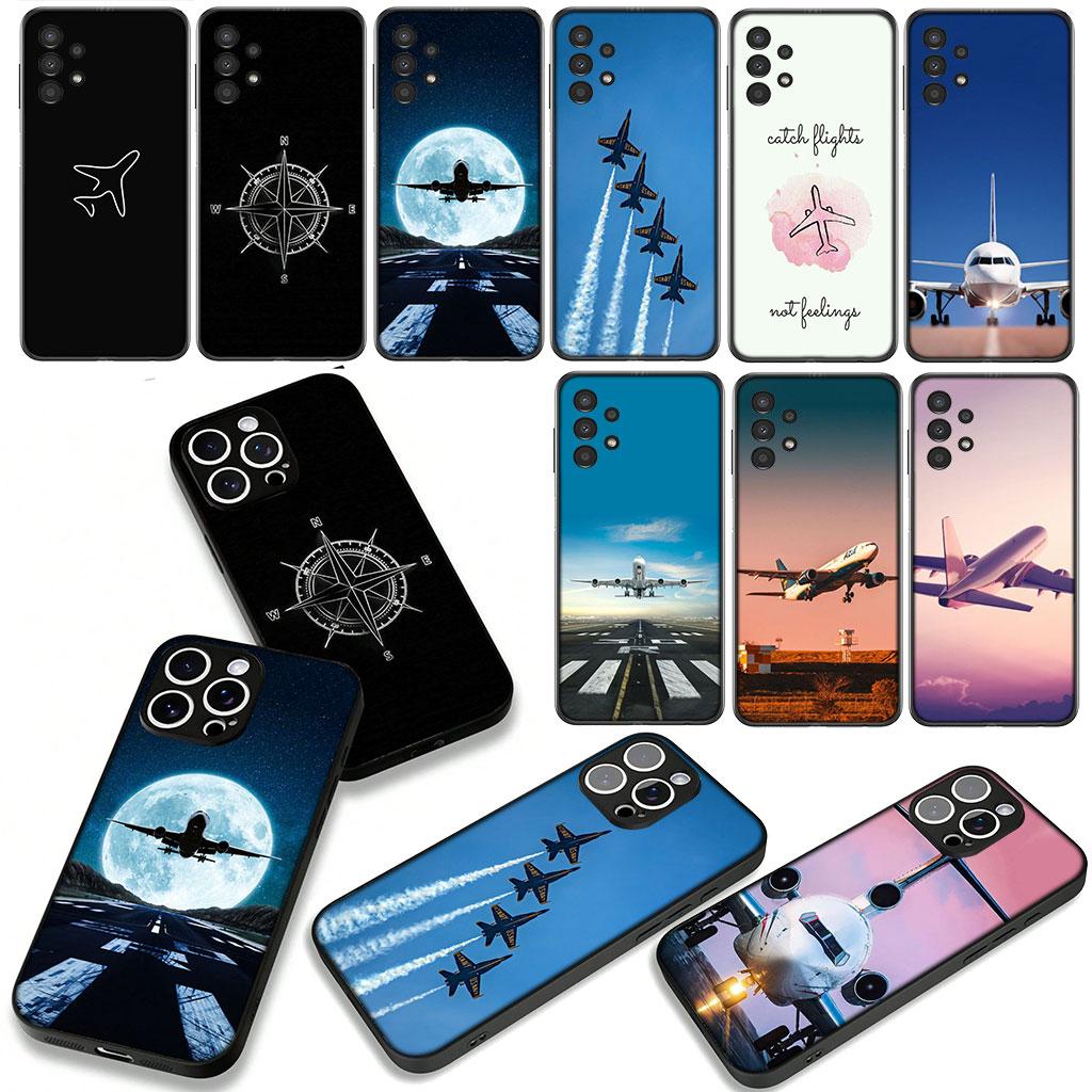 Aircraft Airplane Plane Fly Travel Cover Case for Xiaomi Poco F7 F6 F8 Ultra F5 X7 X6 X5 X3 NFC M7 M6 Pro C85 C75 C65 C71 C61