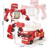 Alloy Version of The Deformed Robot Children's Toy Model Boy Police Car Airplane Fire Truck Combined Car Toy