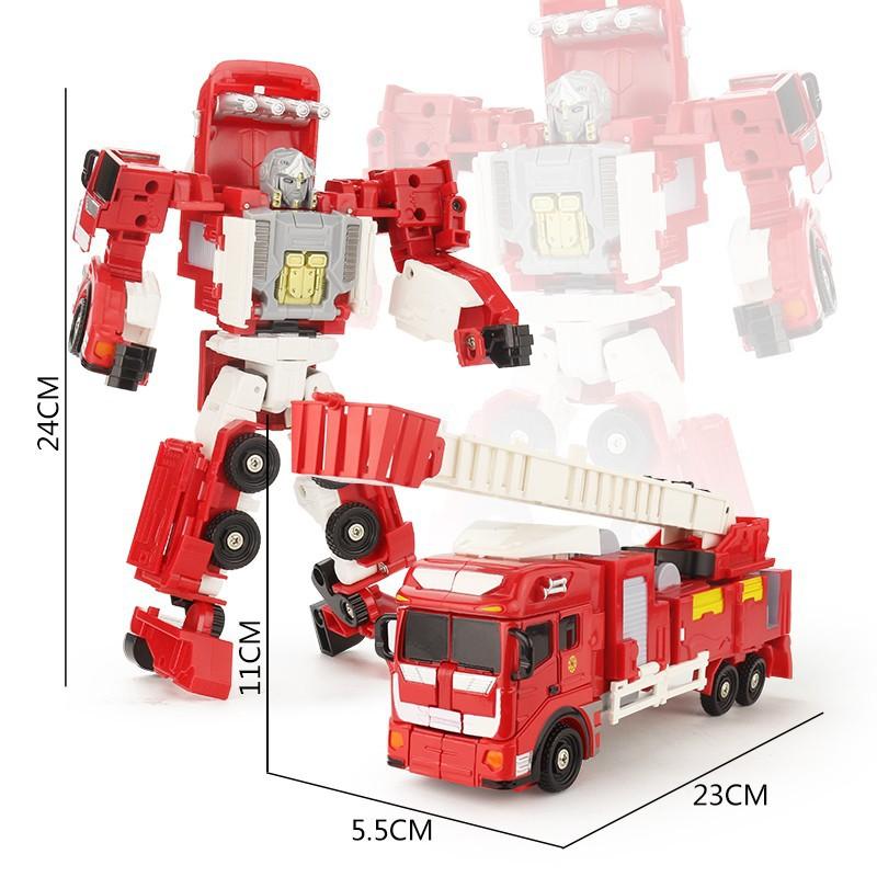 Alloy Version of The Deformed Robot Children's Toy Model Boy Police Car Airplane Fire Truck Combined Car Toy