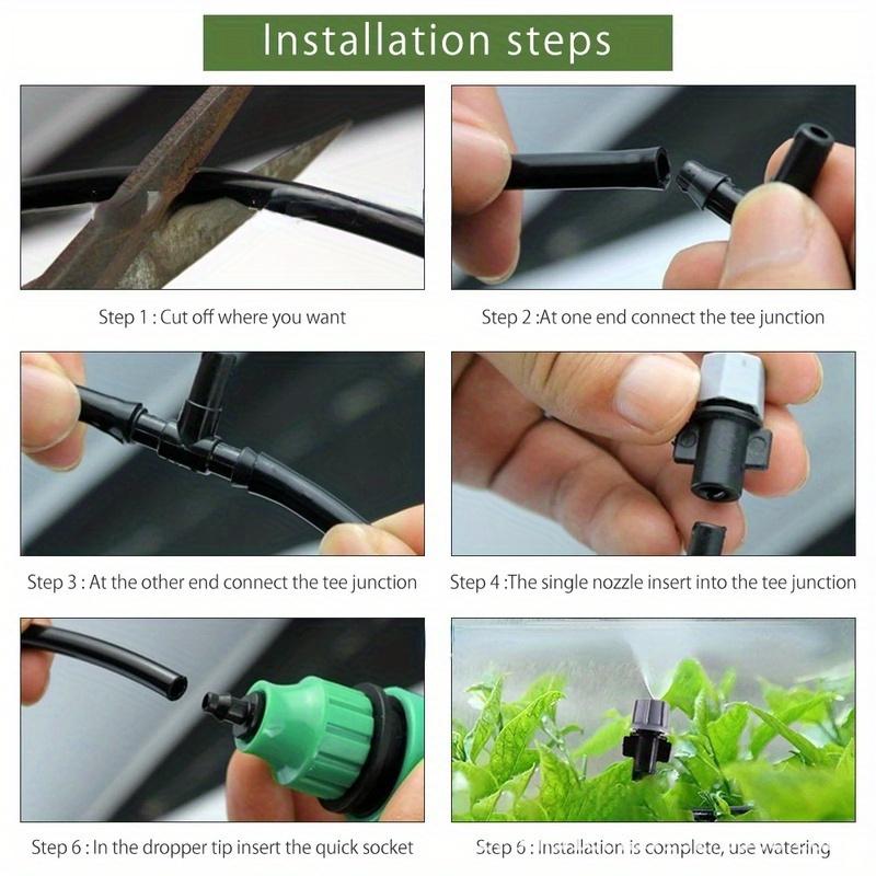 Neue Bewässerung 10 Meter 10 Sprinkler DIY Düsen Wasser Sprayer Beschlagen Nebel Kühldüse System Garten Landwirtschaft Sprayer System
