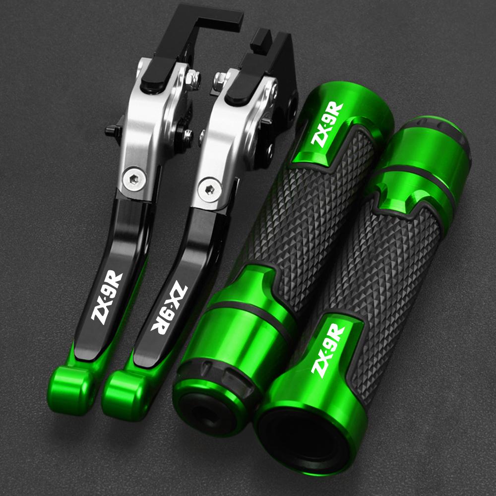 For KAWASAKI ZX9R ZX 9R ZX-9R 2000 2001 2002 2003 Motorcycle Folding Brake Clutch Levers & Handlebar Grips Hand Bar Accessories