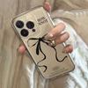 Black Bowtie Phone Case for IPhone 16 Pro 15 14 13 12 Pro Max IPhone 16 15 Plus Transparent Phone Case with Anti-shock Function