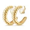 9x  No Piercing Required Earrings Creative Gold Plated Clip On Earrings No Pierced Comfort Fit For Women