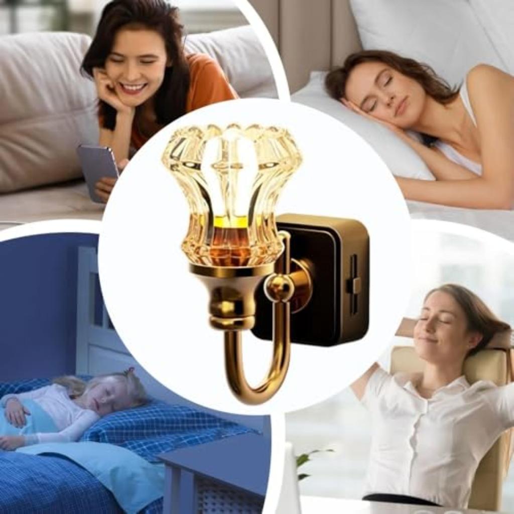 Night Lights Plug Into Wall, LED Night Lights Plug In, Elegant Vintage LED Nights Light Wall Lamp, USB Retro Soft Warm Plug-in Walls Light Lamp
