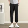 Spring and Summer Ice Silk Thin Straight Casual Pants Non-ironing and Anti-wrinkle Trousers Casual Small Pants Men's Slim Pants Men's Tide