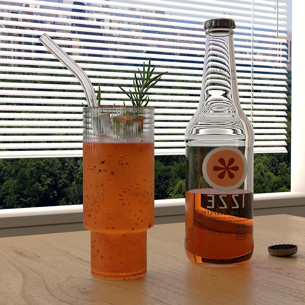 5 ks opakovaně použitelných skleněných brček na pití, náhradní brčko 7,88'' x 8 mm, průhledné praktické brčko pro sklenice na smoothie o objemu 20/30/32 oz