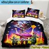3PCS Custom Name Clown Horror Heart Bedding Set Including 1pc Duvet Cover And 2pcs Pillowcases for Bedroom, Dormitory Gift Home Decor