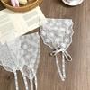 Summer new lace premium silk scarf super fairy flower triangle scarf scarf women's scarf headscarf headband hair band hair tie