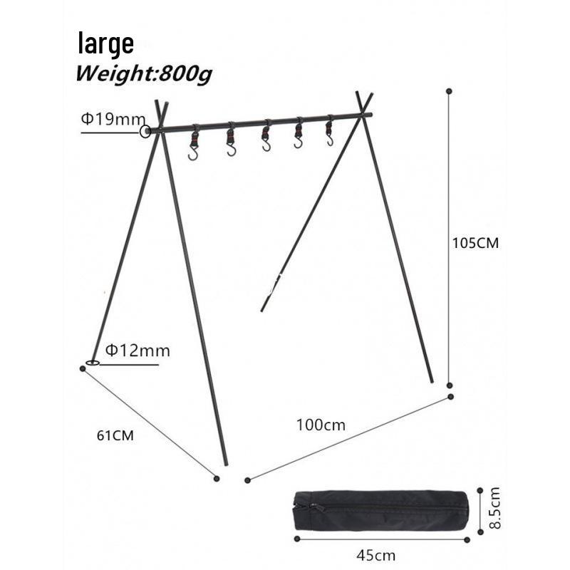 Portable Double-Layer Foldable Storage Rack with Mesh Bag for Outdoor Camping, Self-Driving Tours, Home Use, and Picnics.