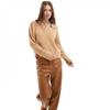 Womens/Ladies Ribbed Polo Neck Jumper