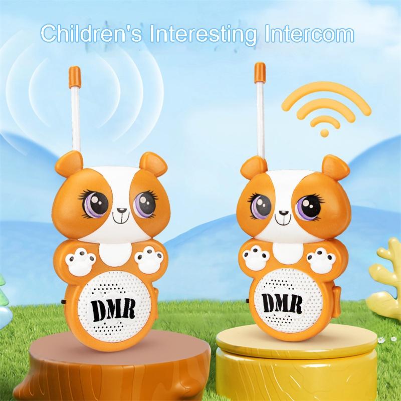 Cute Panda Children Walkie Talkie Toy Indoor Outdoor Parent-child Interactive Wireless Electric Toy Portable Walkie Talkie
