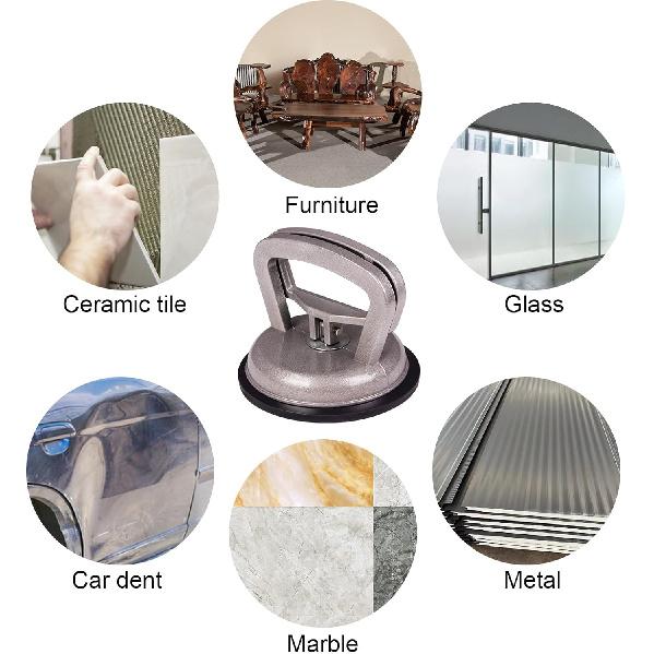 Dent Puller Suction Cup Kit - Paintless Car Body Repair Tool For Dent Removal, Aluminum Alloy Heavy Duty Suction Cups With Thickened Rubber Base For