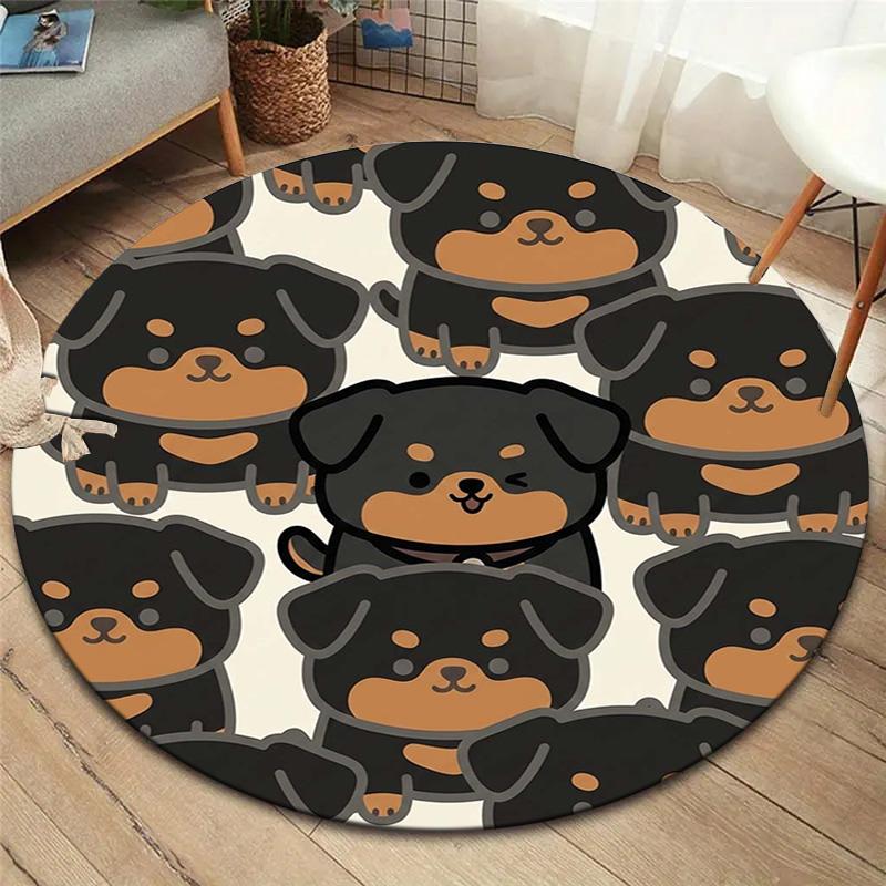 

1Pc Rottweiler Print Flannel Blanket, High quality Comfortable for All Seasons, Home Decor, Warmth and Comfort, Perfect for Christmas Gifts 80cmx80cm