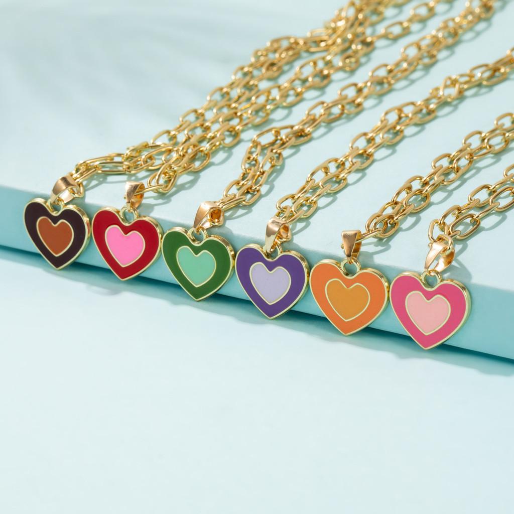 Stylish Minimalist Heart Pendant Necklace Unique Alloy Design Perfect For Any Occasion